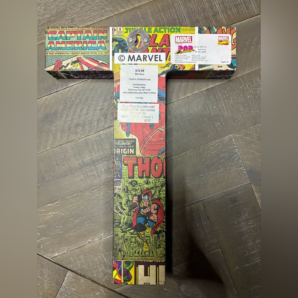 Marvel Superhero Comic Art Letter T - Picture 2 of 2
